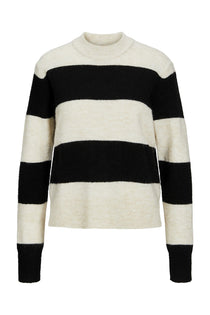 Jack&Jones JJXX Minimalist Çizgili Uzun Kol Crop Kazak - Günlük Şıklık