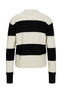Jack&Jones JJXX Minimalist Çizgili Uzun Kol Crop Kazak - Günlük Şıklık