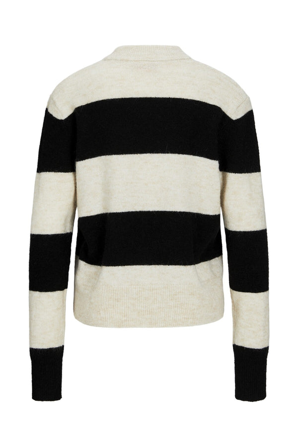 Jack&Jones JJXX Minimalist Çizgili Uzun Kol Crop Kazak - Günlük Şıklık