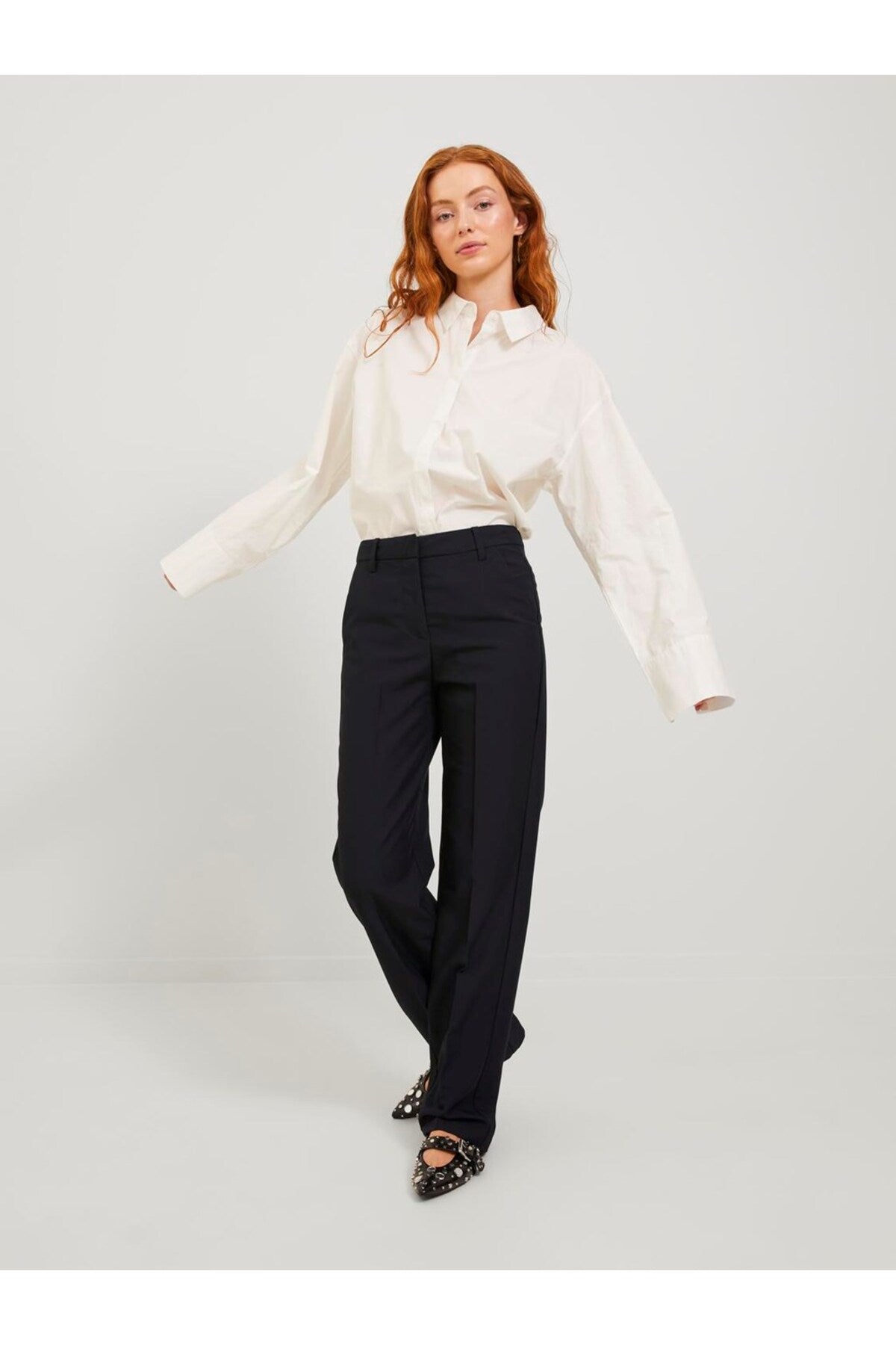 Jack&Jones JJXX Minimalist Yüksek Bel Düz Kadın Pantolon - Günlük & Ofis Main image