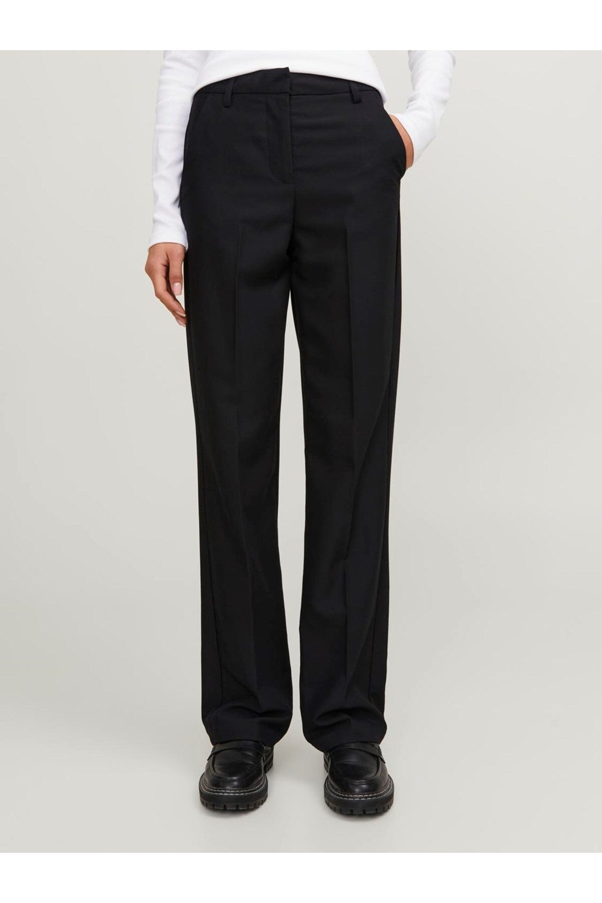 Jack&Jones JJXX Minimalist Yüksek Bel Düz Kadın Pantolon - Günlük & Ofis Secondary image