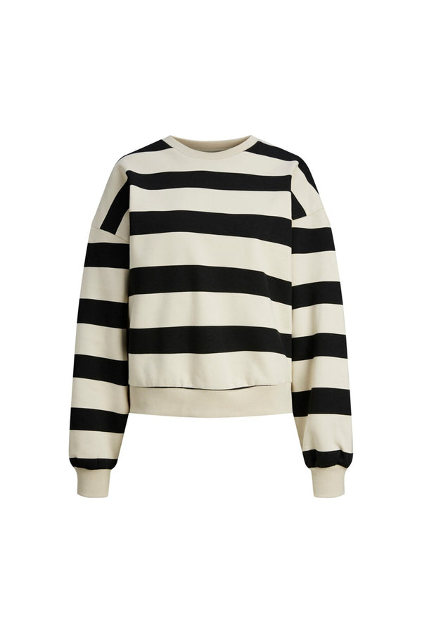 Jack&Jones JJXX Oversize Çizgili Uzun Kol Kadın Sweatshirt - Günlük Şıklık
