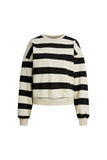 Jack&Jones JJXX Oversize Çizgili Uzun Kol Kadın Sweatshirt - Günlük Şıklık