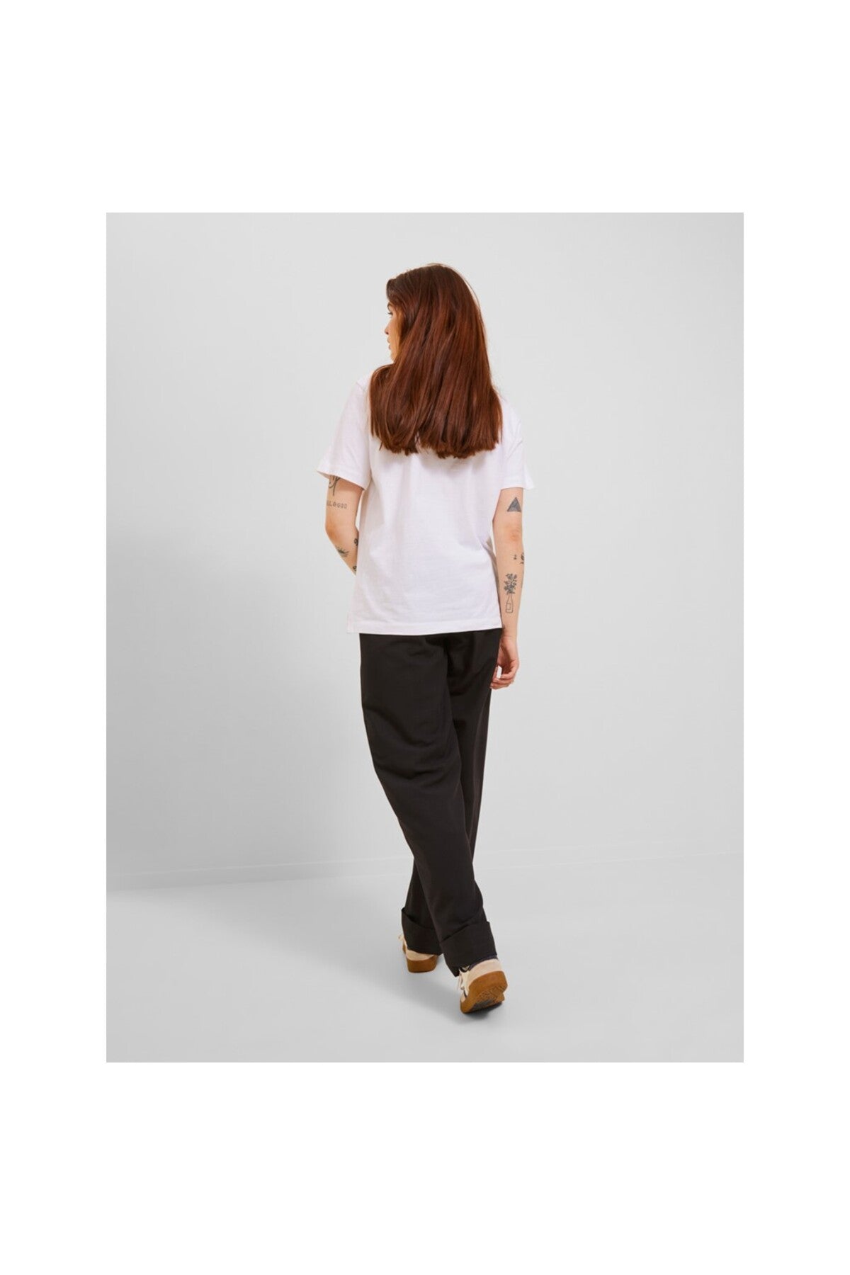 Jack&Jones JJXX Oversize Minimalist Kadın Tişört - Kısa Kol - Günlük
