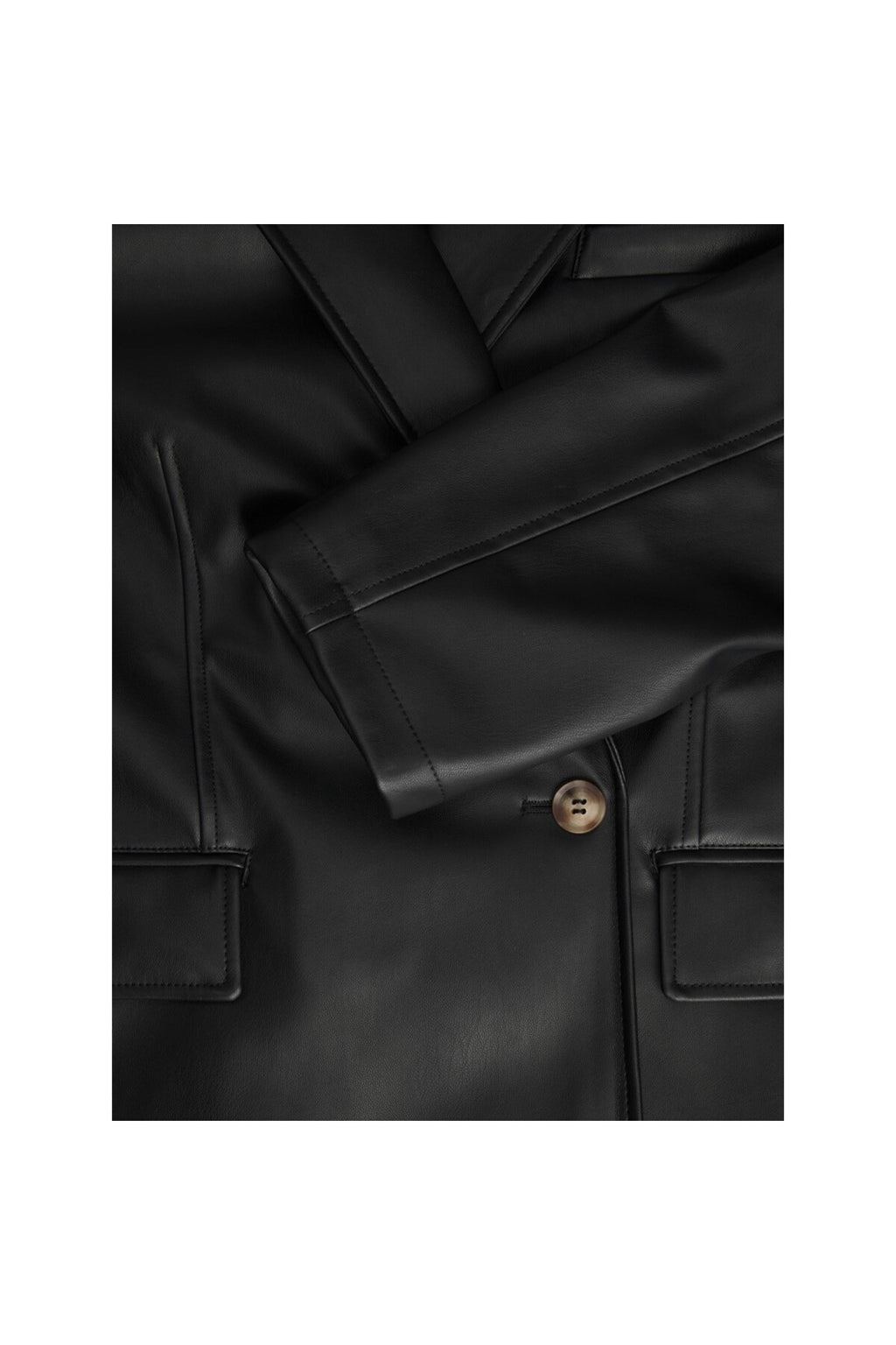 Jack&Jones JJXX Oversize Uzun Kol Deri Kadın Ceket - Minimalist Tarz