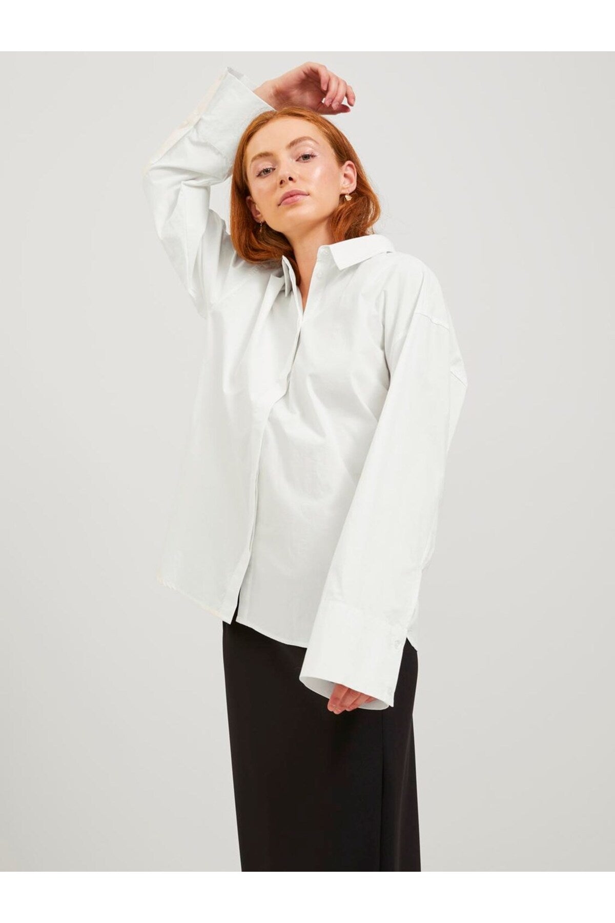 Jack&Jones JJXX Oversize Uzun Kol Minimalist Kadın Gömlek Secondary image
