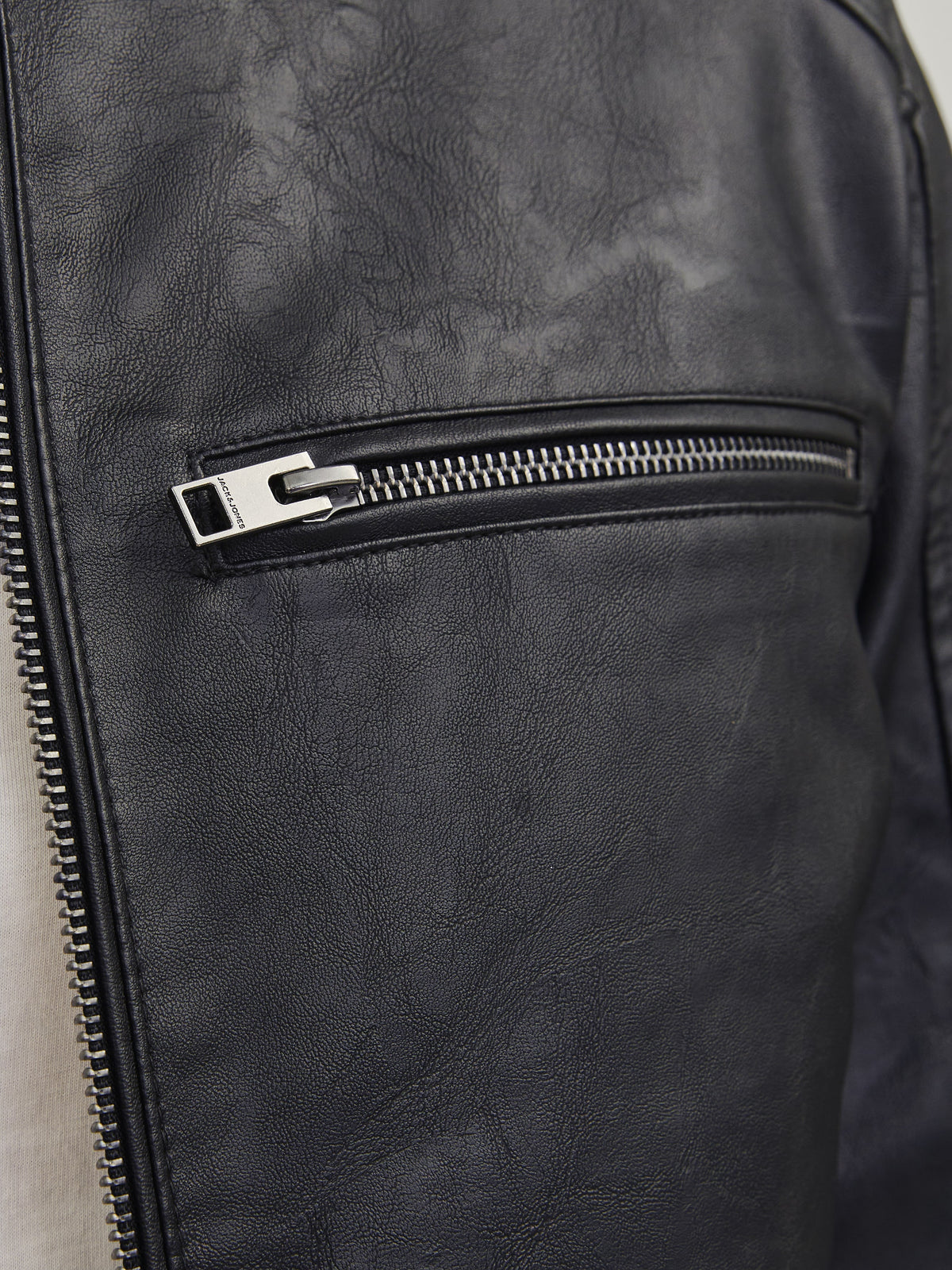 Jack&Jones Minimalist Deri Erkek Ceket - Regular Fit - Günlük Stil