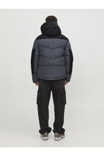 Jack&Jones Minimalist Oversize Kapüşonlu Erkek Kışlık Mont