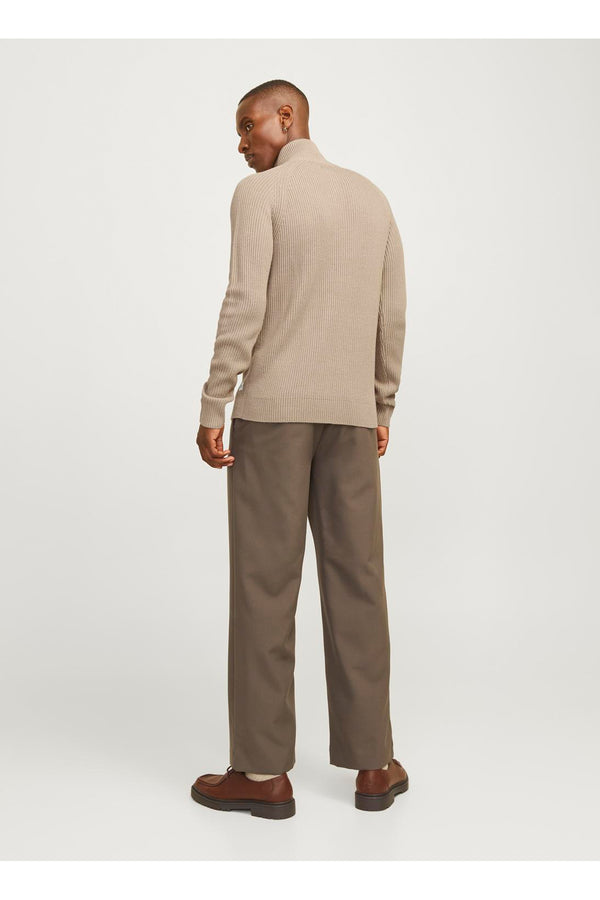 Jack&Jones Minimalist Yüksek Yakalı Uzun Kol Erkek Kazak - Günlük Şıklık