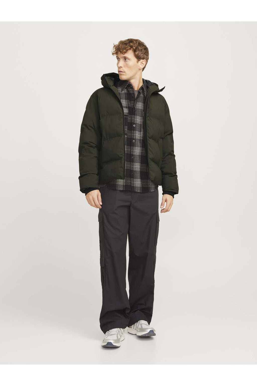 Jack&Jones Oversize Kapüşonlu Şişme Mont - Kışlık Erkek Mont