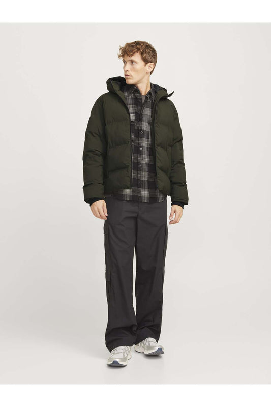 Jack&Jones Oversize Kapüşonlu Şişme Mont - Kışlık Erkek Mont