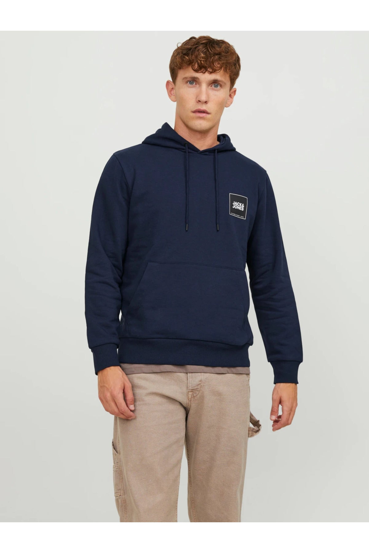 Jack&Jones Oversize Kapüşonlu Sweatshirt - Minimalist Tasarım - Erkek Secondary image