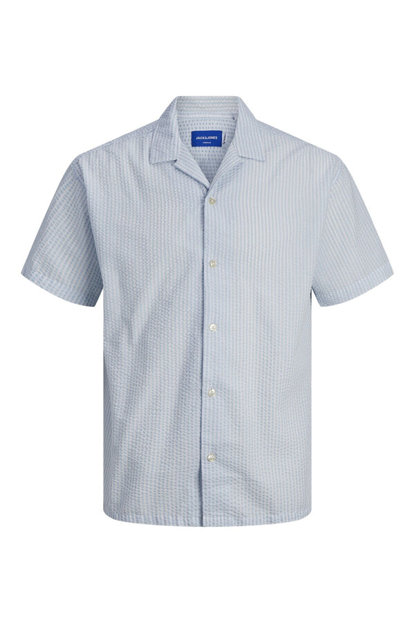 Jack&Jones Oversize Kısa Kol Çizgili Erkek Gömlek - Minimalist