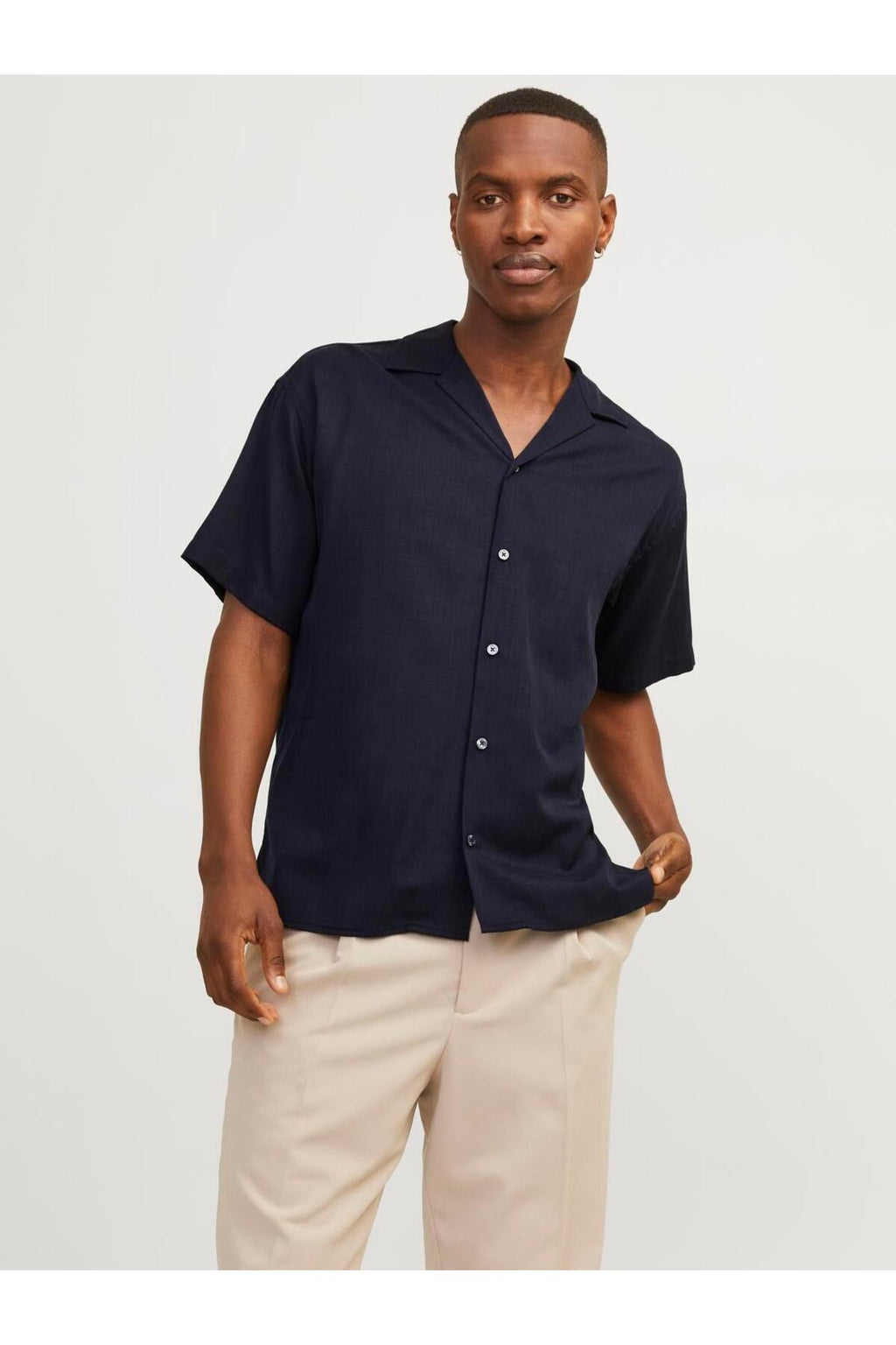 Jack&Jones Oversize Kısa Kol Erkek Gömlek - Minimalist & Rahat