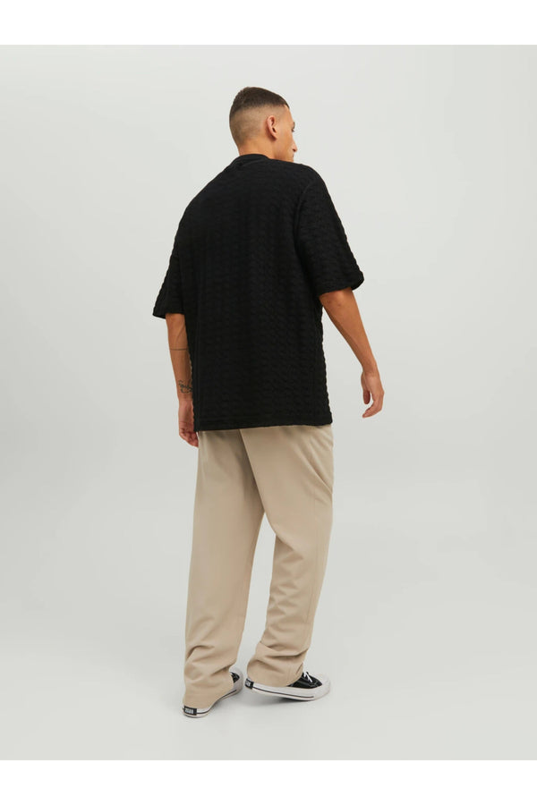 Jack&Jones Oversize Polo Yaka Kısa Kol Erkek Gömlek - Minimalist Stil