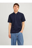 Jack&Jones Oversize Polo Yaka Minimalist Erkek T-Shirt - Kısa Kol