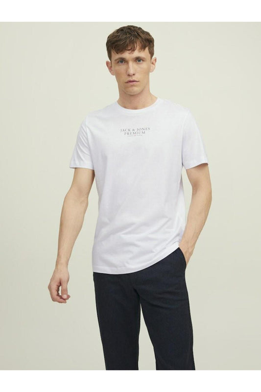 Jack&Jones Premium Minimalist Erkek T-Shirt - Kısa Kol Yuvarlak Yaka
