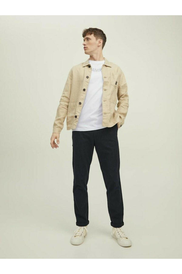 Jack&Jones Premium Minimalist Erkek T-Shirt - Kısa Kol Yuvarlak Yaka