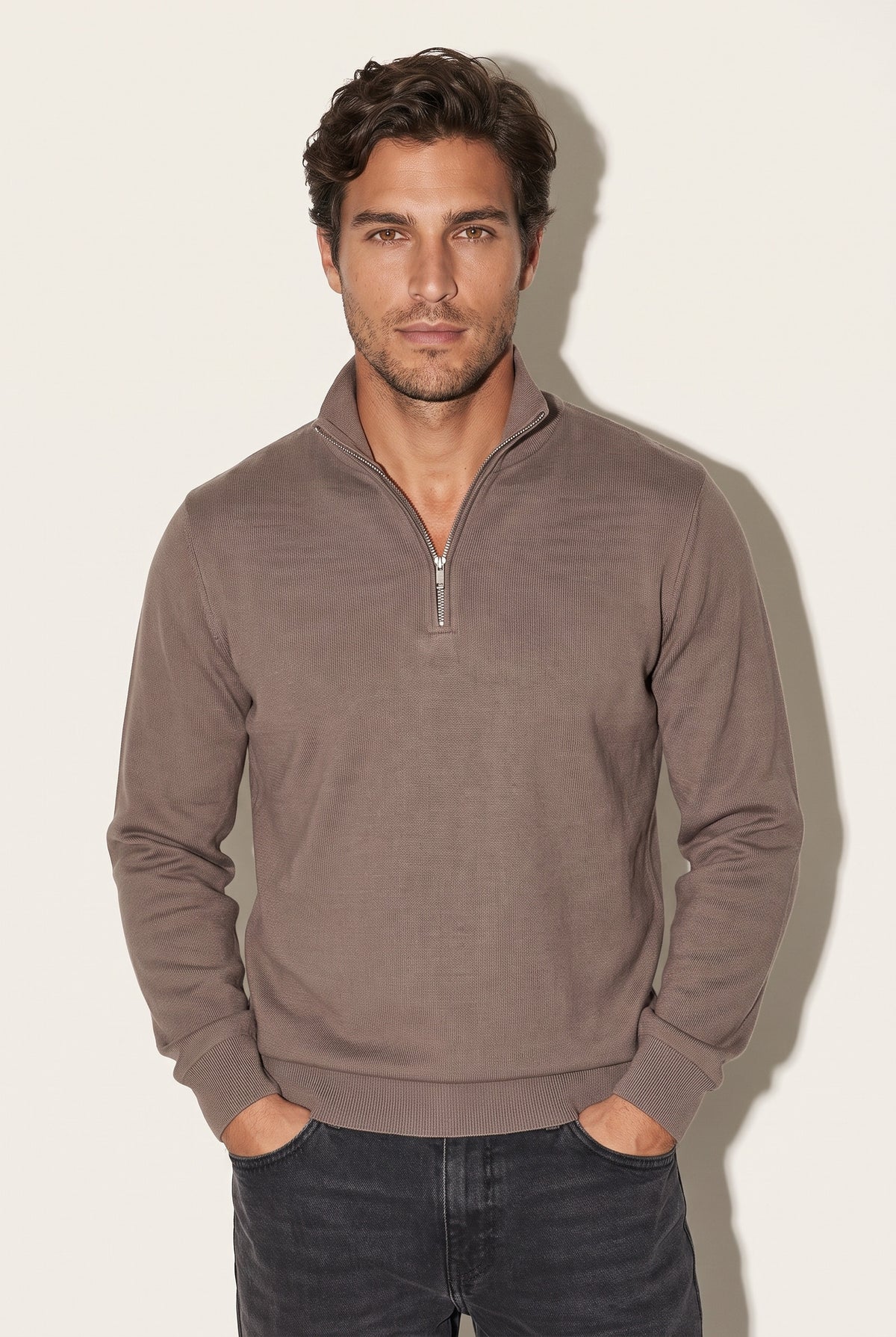 JSCO Erkek Dik Yaka 30/3 SLK Sweatshirt Sweat JS6208