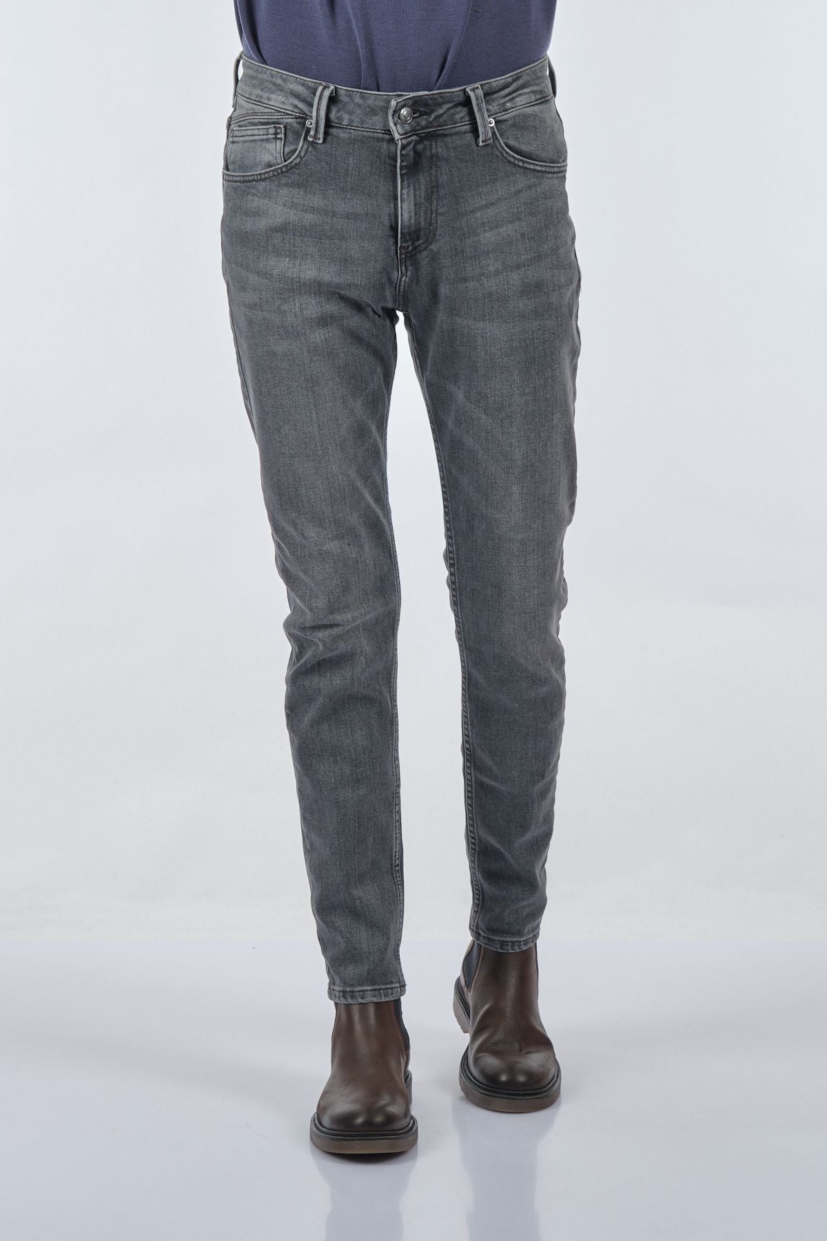 JSCO Erkek Minimalist Dar Paça Jean Pantolon - Günlük Kullanım Main image