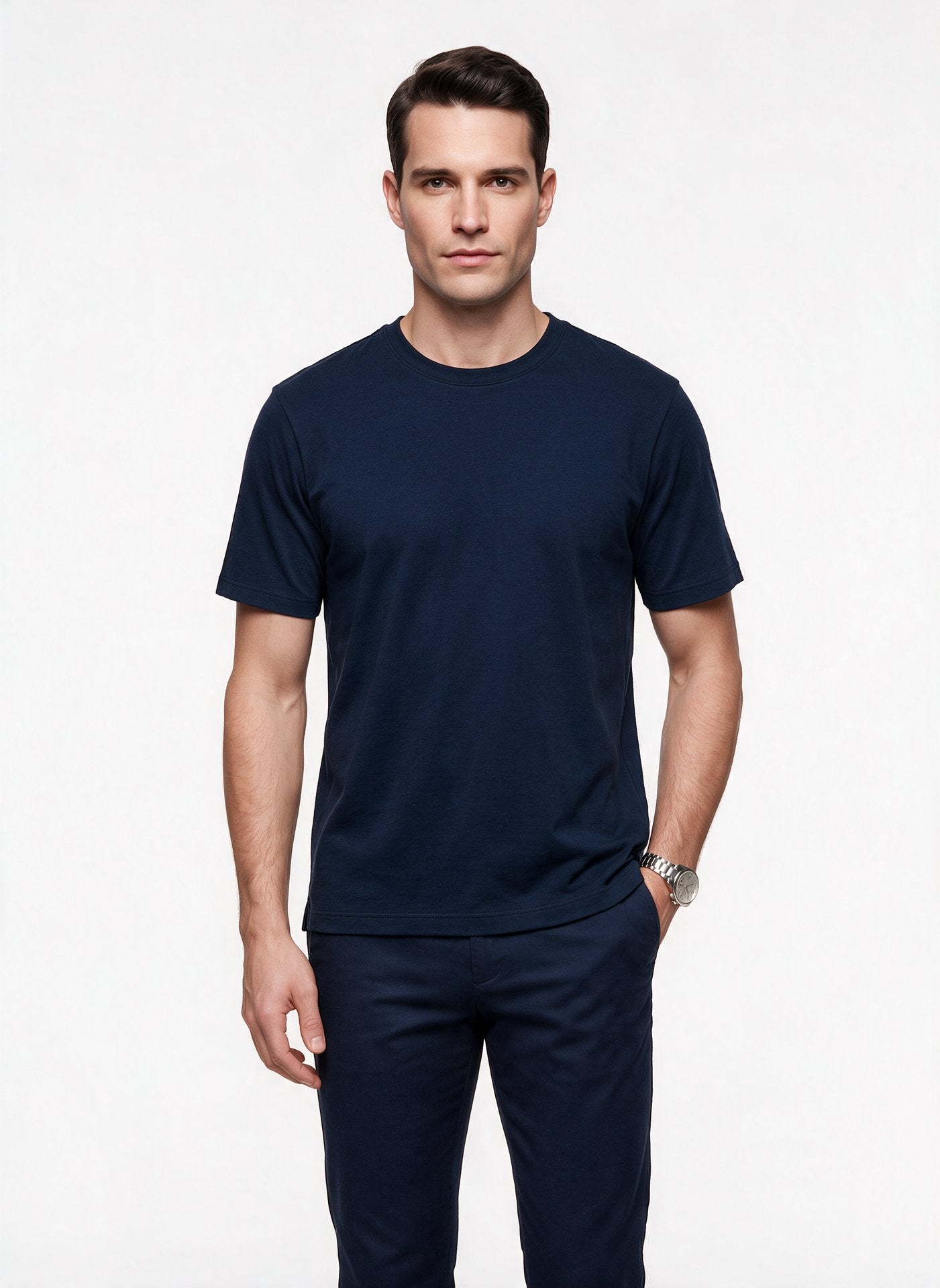 JSCO Erkek Bisiklet Yaka Rahat Kesim Pamuklu Kısa Kollu Basic T-Shirt JS2674 Secondary image
