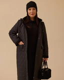 Plus Size Hooded Long Anorak Coat Gala-Xi 