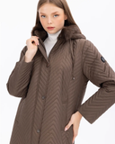 Plus Size Gala-Xi Coat with Stitching Details