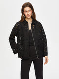 Women's Self-Jacquard Relaxed Fit Unlined Jacket by Faik Sönmez