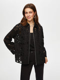Women's Self-Jacquard Relaxed Fit Unlined Jacket by Faik Sönmez