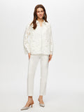 Women's Self-Jacquard Relaxed Fit Unlined Jacket by Faik Sönmez