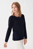 Women's Lycra Long Sleeve Basic Crew Neck Blouse Pattern 