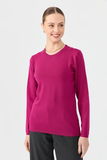 Women's Lycra Long Sleeve Basic Crew Neck Blouse Pattern 