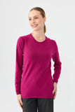 Women's Lycra Long Sleeve Basic Crew Neck Blouse Pattern 