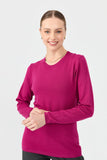 Women's Lycra Long Sleeve Basic Crew Neck Blouse Pattern 