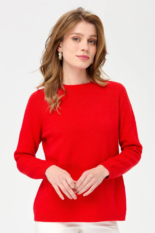 Women's Crew Neck Classic Wool Sweater Pattern