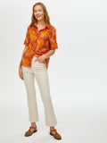 Women's Tropical Pattern Short Sleeve Cotton Voile Shirt by Faik Sönmez