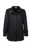 Ekol BB Minimalist Checked Midi Women's Coat - Everyday Chic