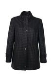 Ekol BB Minimalist Checked Midi Women's Coat - Everyday Chic