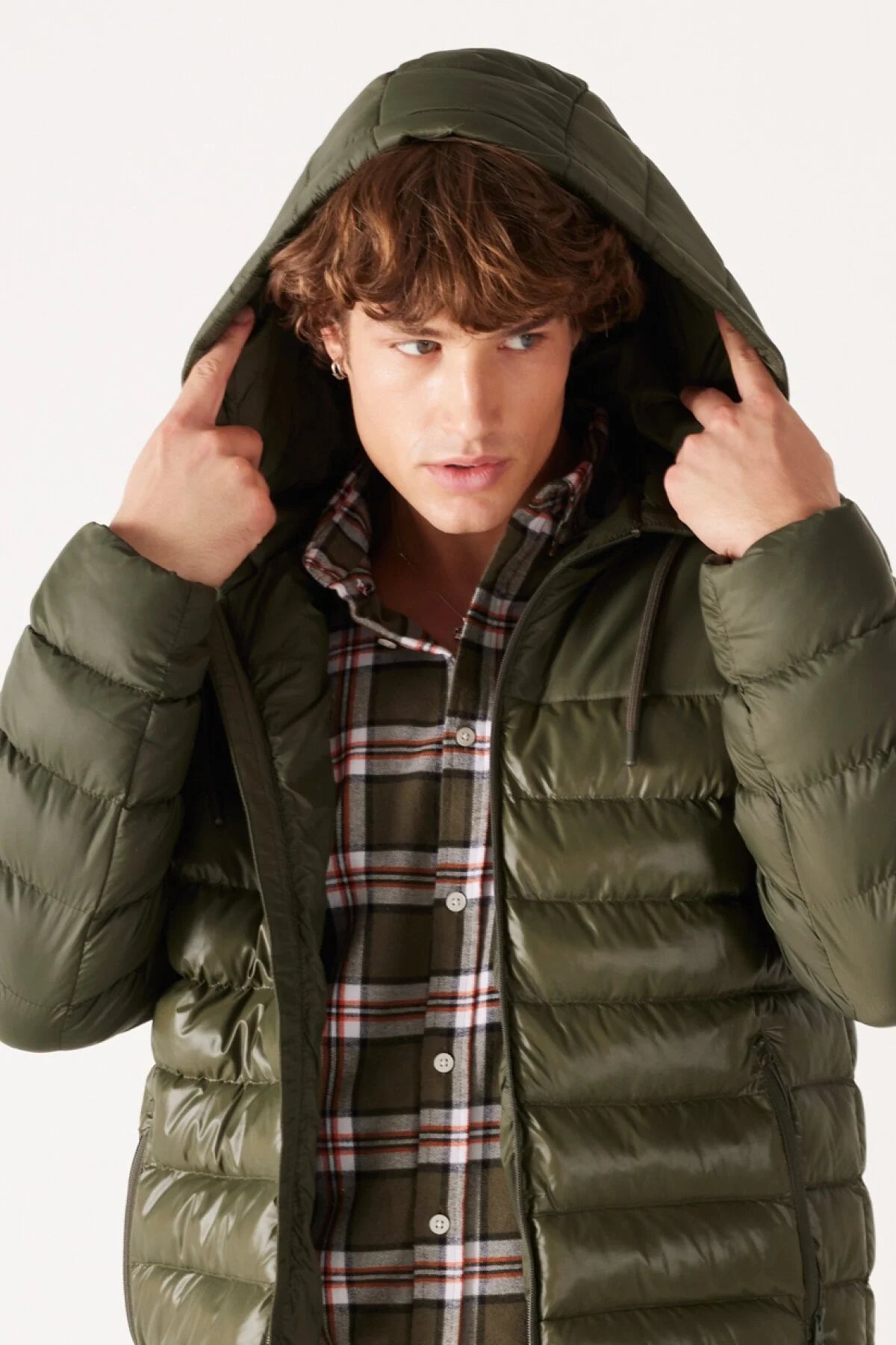 Wrangler Erkek Oversize Kapüşonlu Şişme Mont - Günlük Kışlık
