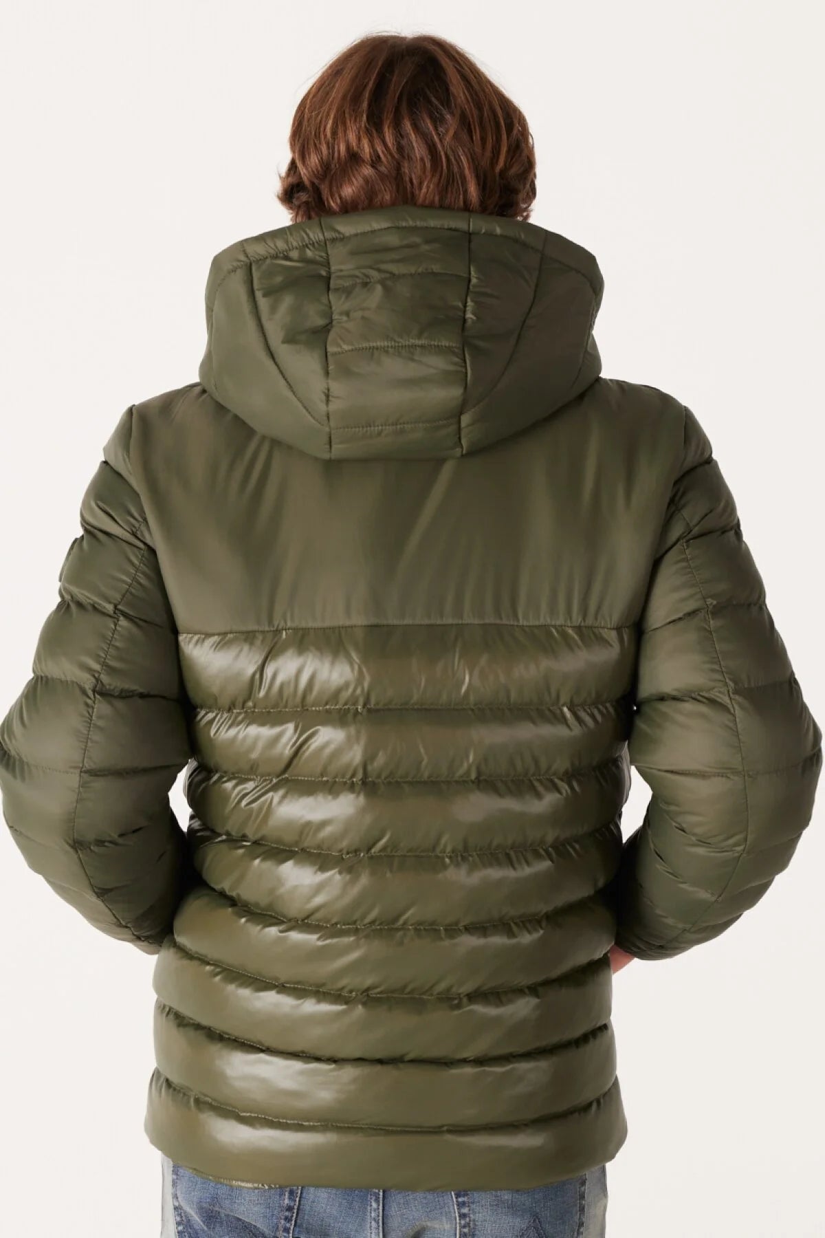 Wrangler Erkek Oversize Kapüşonlu Şişme Mont - Günlük Kışlık