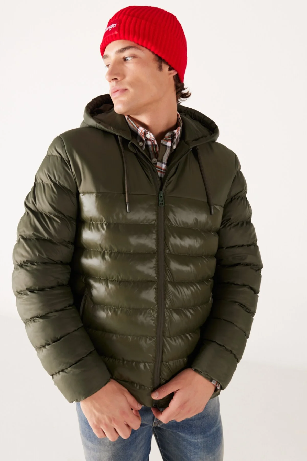 Wrangler Erkek Oversize Kapüşonlu Şişme Mont - Günlük Kışlık Main image