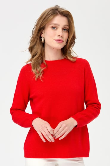 Women's Crew Neck Classic Wool Sweater Pattern