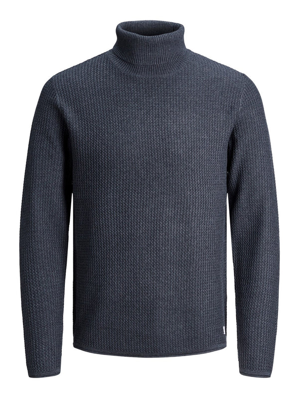 Jack&Jones Erkek Minimalist Boğazlı Uzun Kol Kazak - Oversized Fit