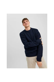 Jack&Jones Oversize Yuvarlak Yaka Erkek Kazak - Minimalist Günlük Stil - Hemen Al!