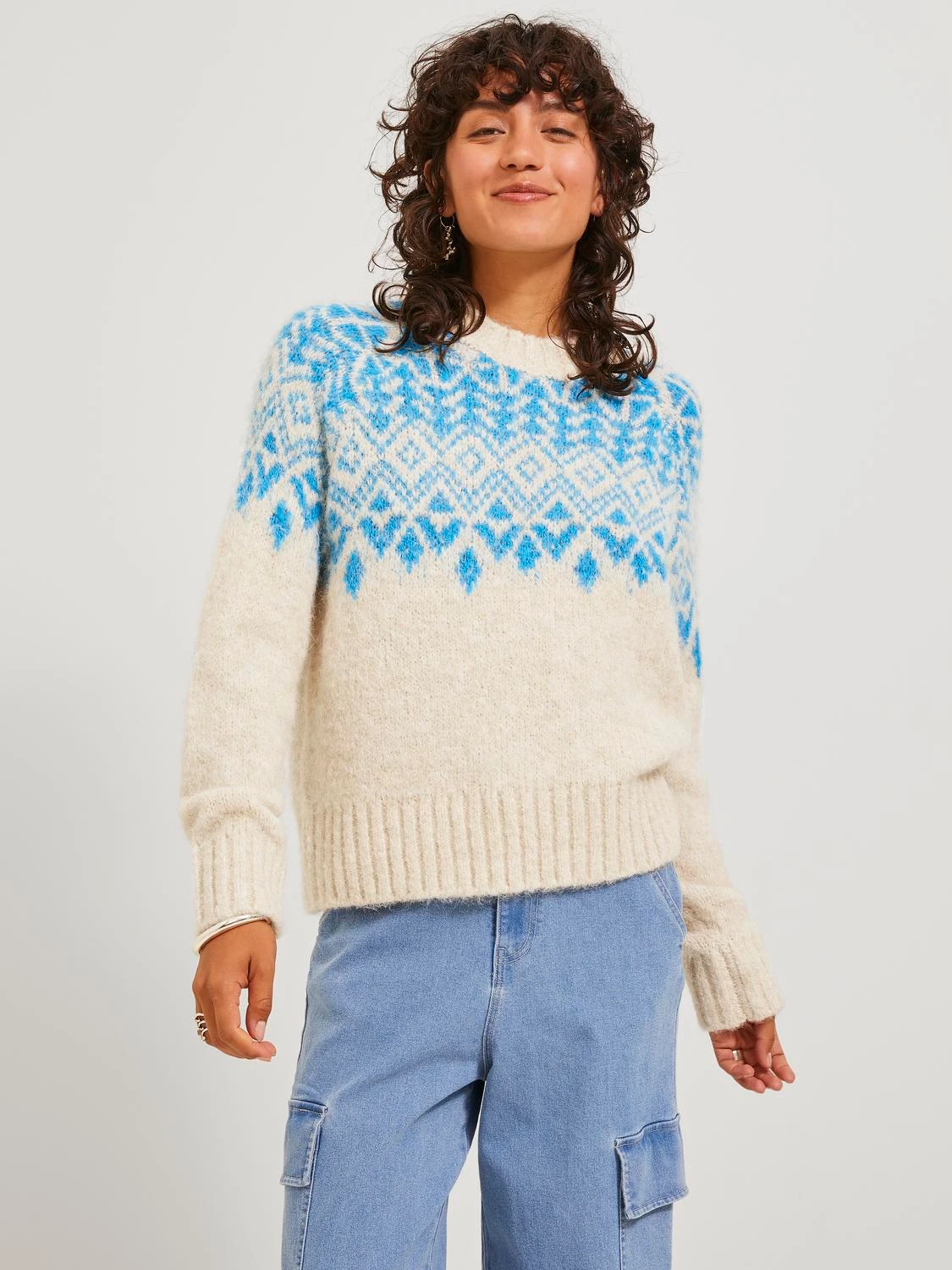 Jack&Jones JJXX Oversize Yuvarlak Yaka Kadın Kazak - Minimalist Tarz Secondary image