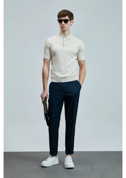 Lufian Minimalist Polo Yaka Kısa Kol Erkek T-Shirt - Rahat ve Şık Main image