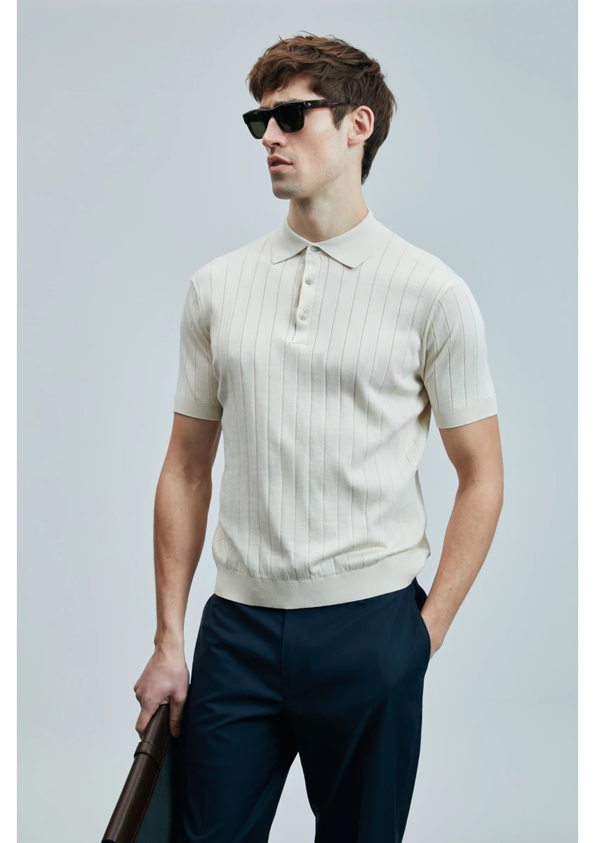 Lufian Minimalist Polo Yaka Kısa Kol Erkek T-Shirt - Rahat ve Şık Secondary image