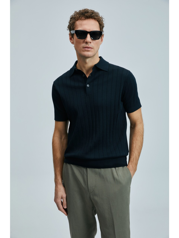 Lufian Minimalist Polo Yaka Kısa Kol Erkek T-Shirt - Rahat ve Şık