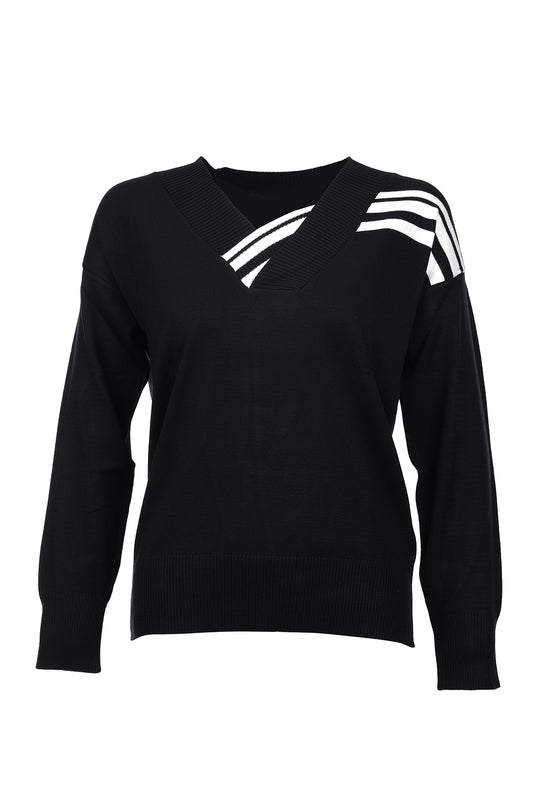 On Minimalist V-Neck Long-Sleeve Women's Sweater - Everyday Chic