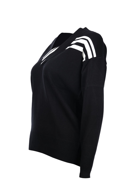 On Minimalist V-Neck Long-Sleeve Women's Sweater - Everyday Chic